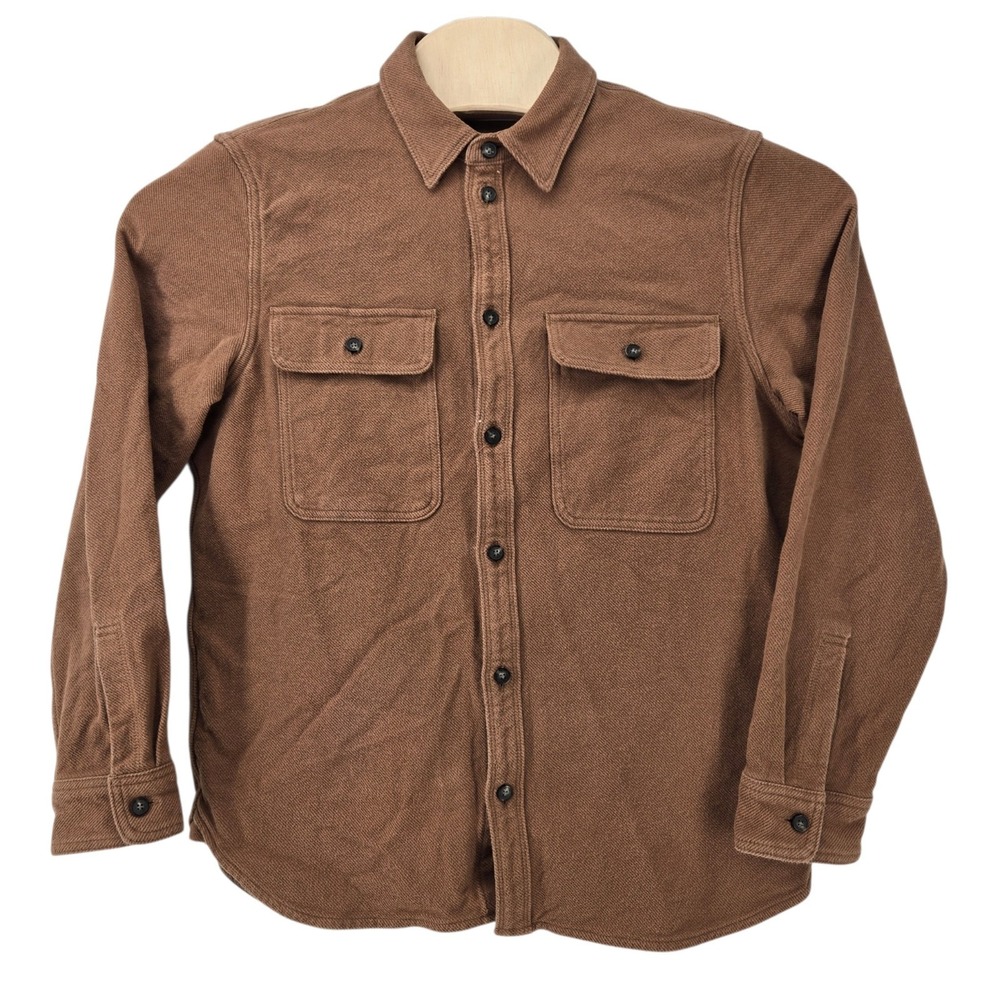 Everlane The Heavyweight Overshirt Men's Large Brown Button Organic Cotton Shack